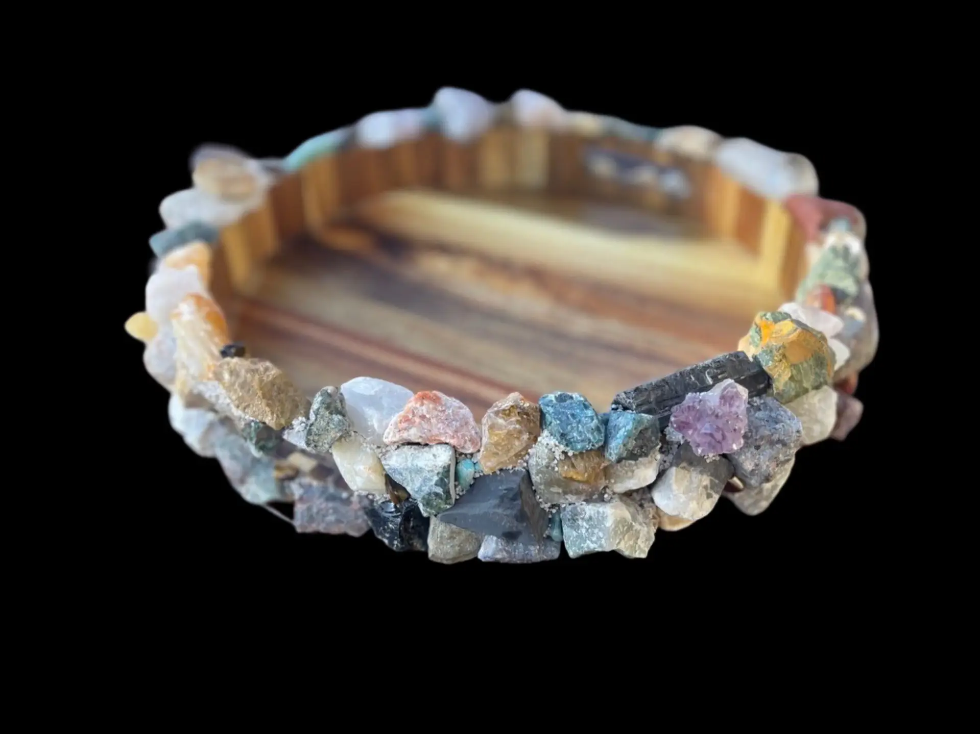 Round Gemstone Vessel — Natural Grain Edition